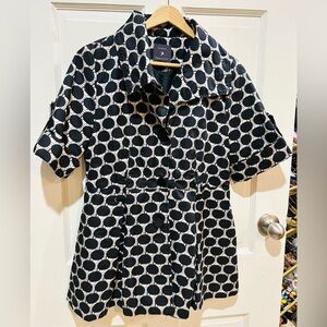 Forever 21 Retro 50s 60s Style Polka Dot Short Sleeve Jacket Coquette Size M